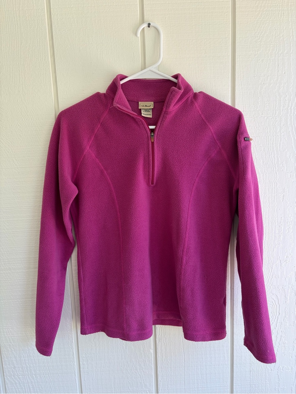 L.L. Bean Women's Bright Magenta Quarter-Zip Fleece